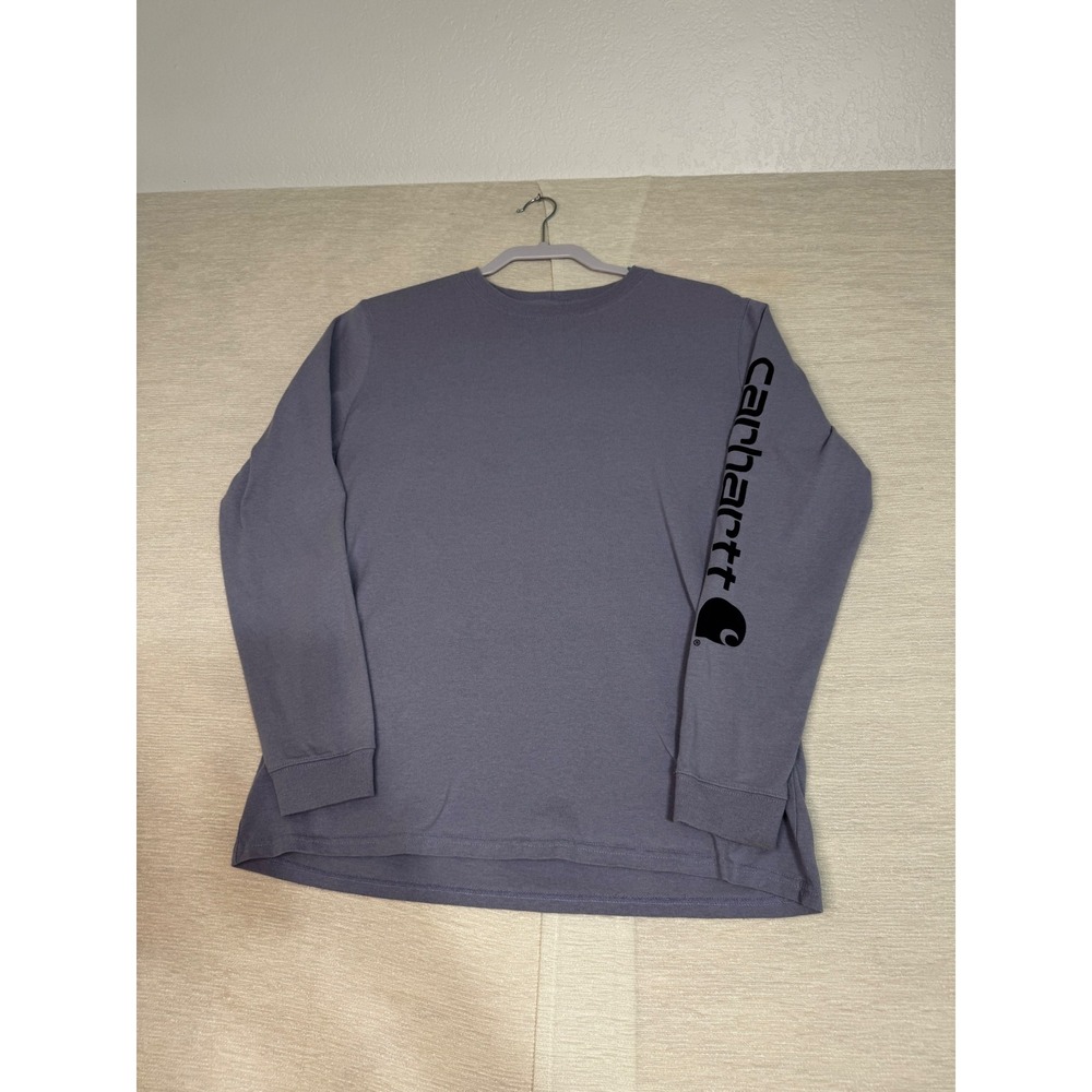 Carhartt Womens Loose Fit Long Sleeve Graphic T-Shirt Purple Medium M 8-10